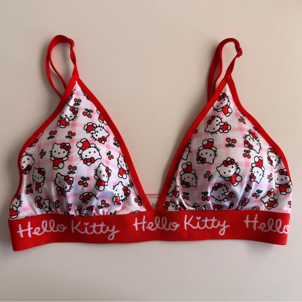 Hello Kitty Red and White Bra